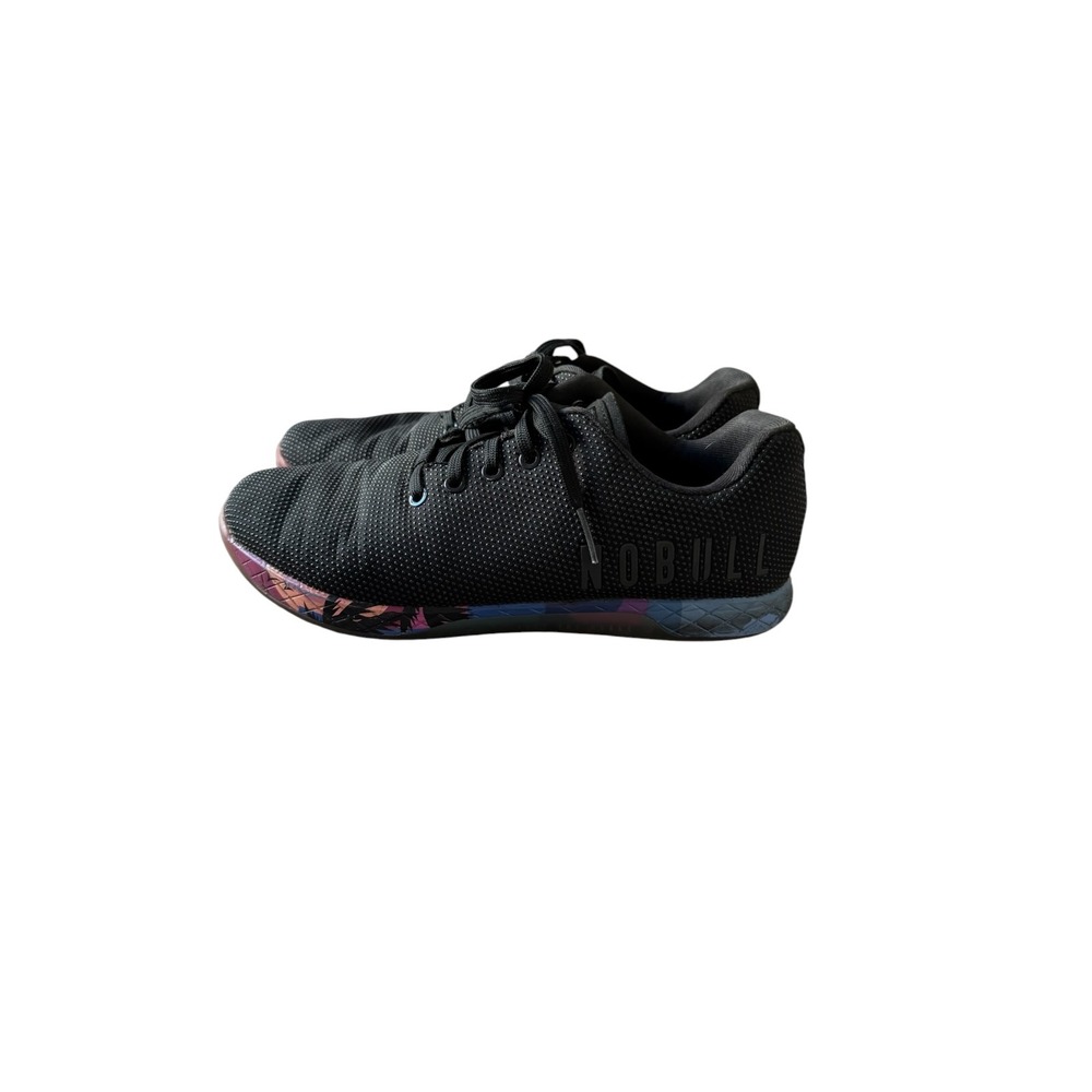 NOBULL Trainers Cross Training Shoes Mens 9 Womens 10.5 Black Unique Sole Design - Picture 2 of 9